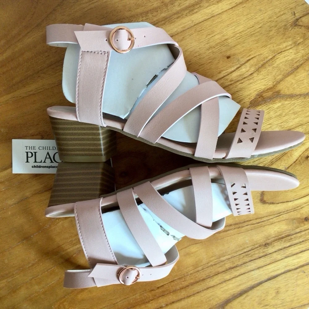 The Children's Place Pink High Heel Sandals - Size 2